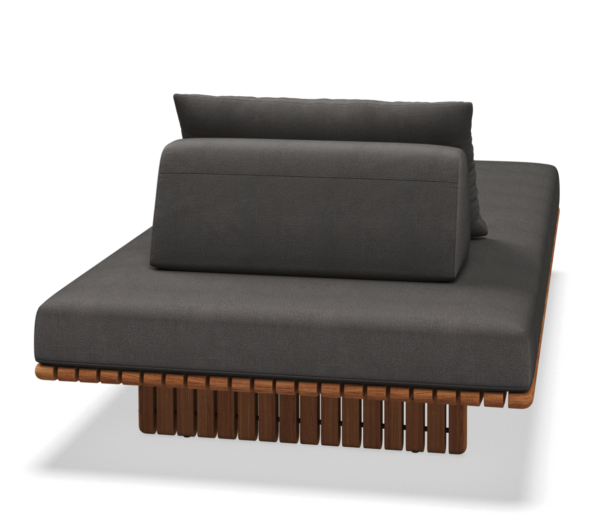 Gloster Deck 223 cm SEATING UNIT - Loungeliege - Blend Coal