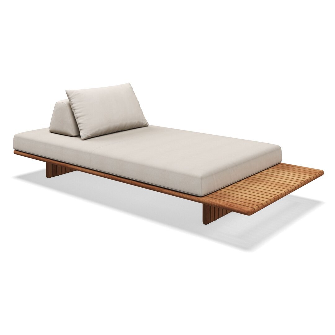 Gloster Deck 261 cm SEATING UNIT - Loungeliege - Blend Linen