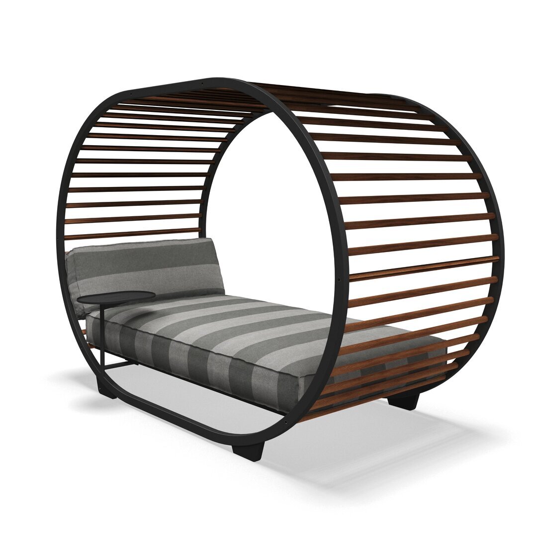 GLOSTER Cradle Day Bed-Alu meteor| Teak | Poolside Smoke