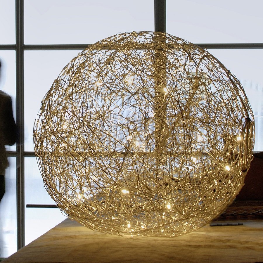 Catellani & Smith FIL DE FER IP65 LED Ø 50 cm - Aluminium in Gold Eloxiert