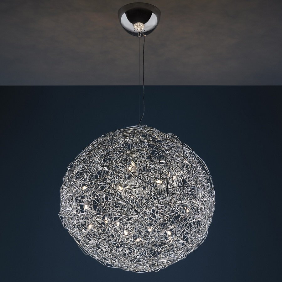 Catellani & Smith FIL DE FER LED Pendelleuchte - 70 cm - Aluminium Natur