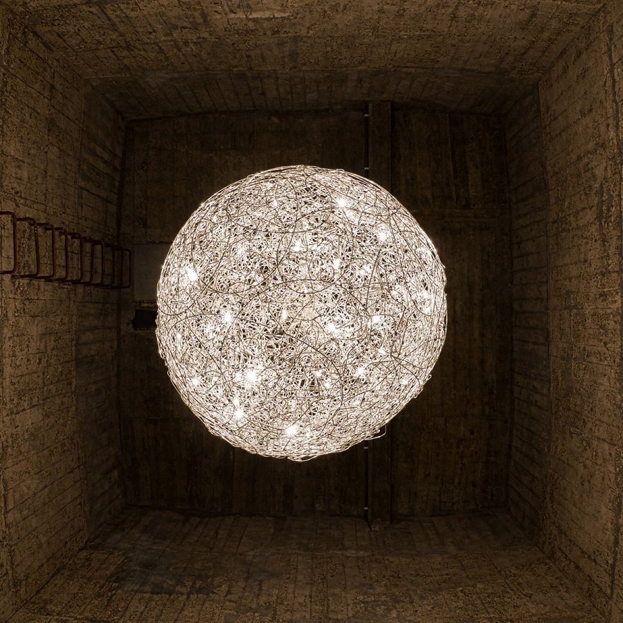 Catellani & Smith FIL DE FER LED Pendelleuchte - 70 cm - Aluminium in Gold Eloxiert