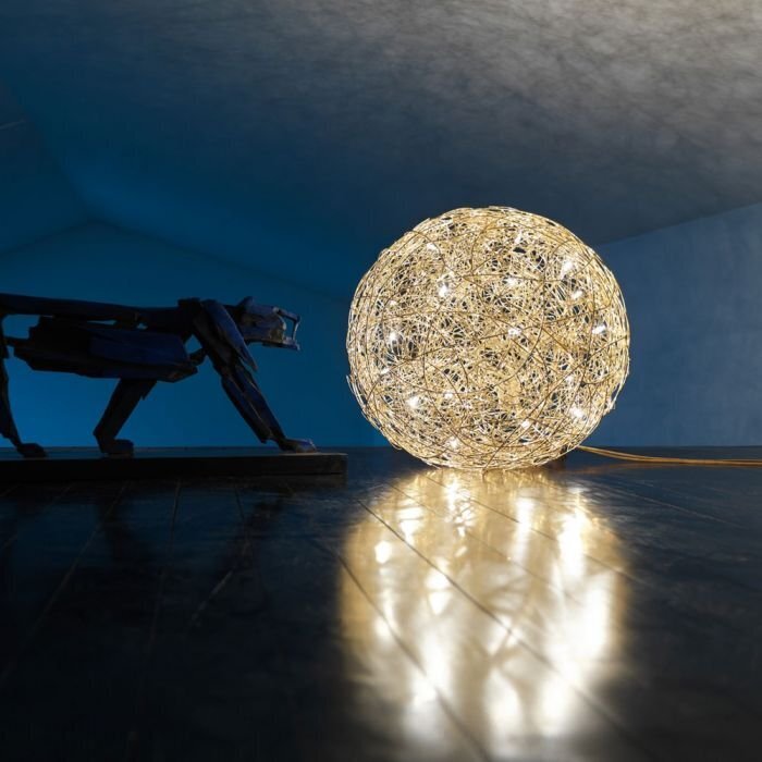 Catellani & Smith Bodenleuchte Fil de Fer F LED - gold  Ø 70 cm