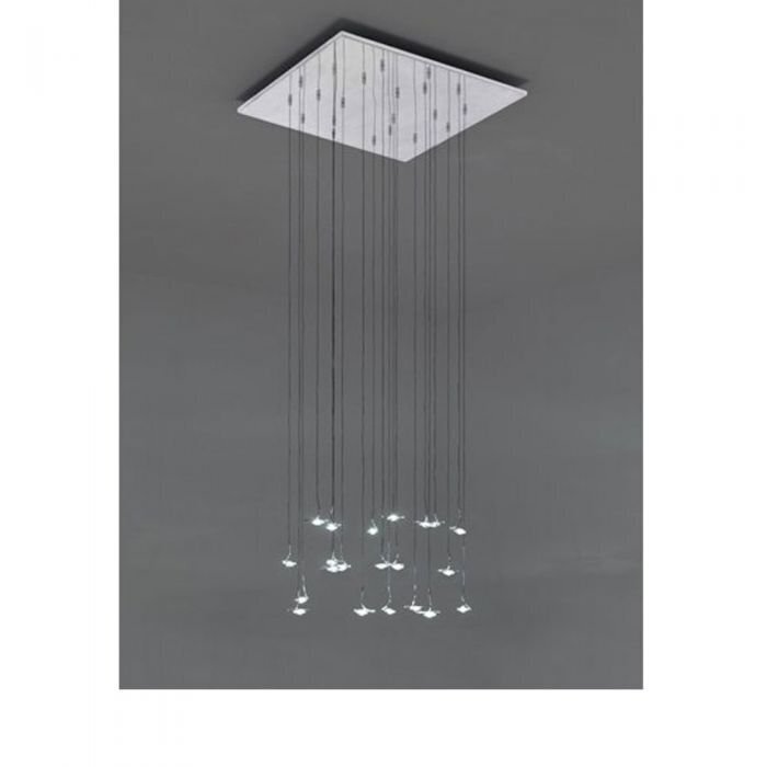 Catellani & Smith Pendelleuchte Jackie O Chandlier - 20 LEDs - Metallplatte 60x60cm