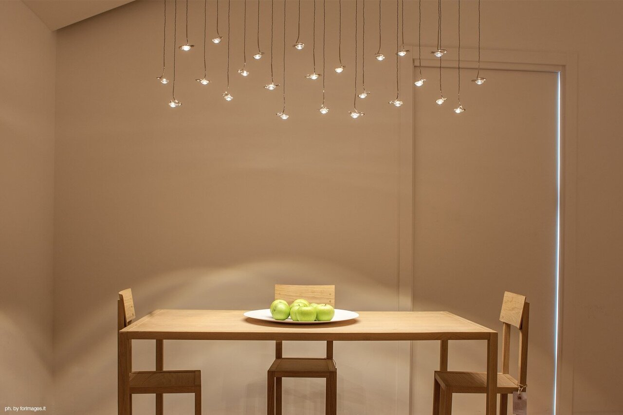 Catellani & Smith Pendelleuchte Jackie O Chandlier - 20 LEDs - Metallplatte 60x60cm
