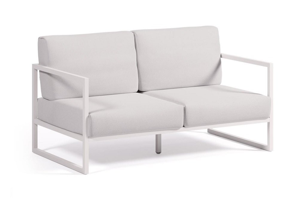 Kave Home COMOVA - Outdoor Sofa - 2 sitzer - Weiss / Weiss
