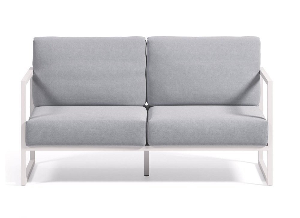 Kave Home COMOVA - Outdoor Sofa - 2 sitzer -  Weiss / Blau