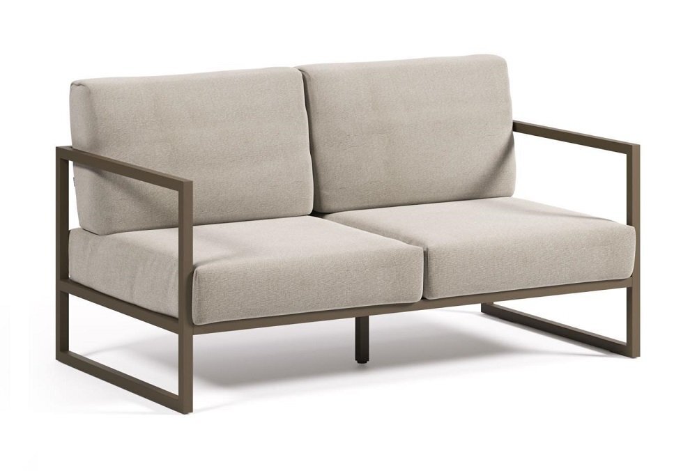 Kave Home COMOVA - Outdoor Sofa - 2 sitzer - Grün / Hellgrau