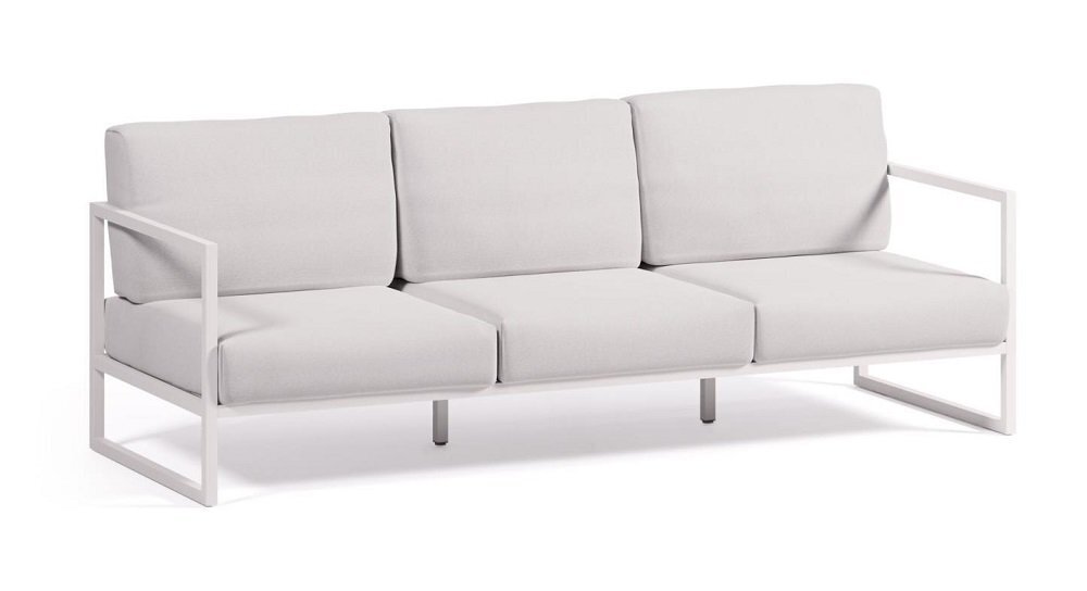 Kave Home COMOVA - Outdoor Sofa -  3 sitzer -  Weiss / Weiss