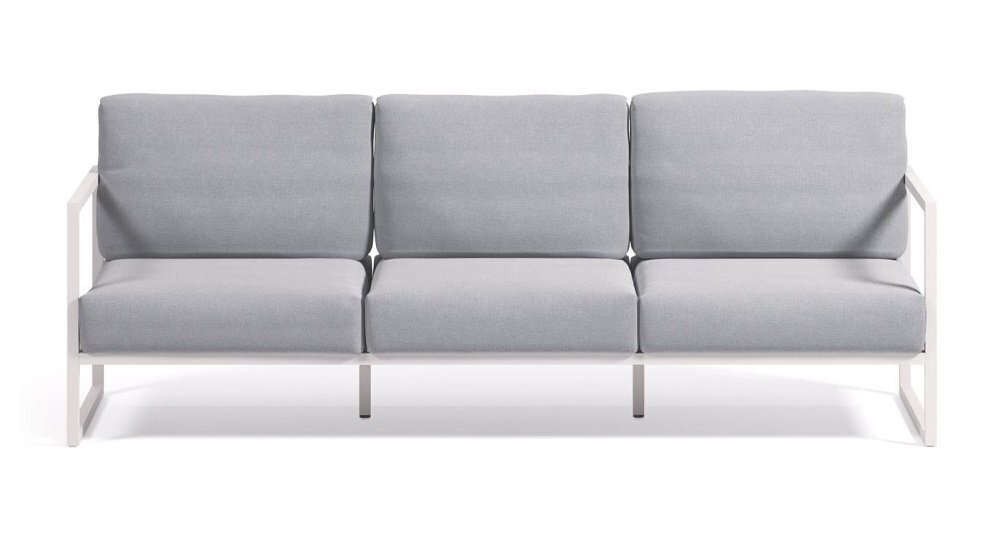 Kave Home COMOVA - Outdoor Sofa -  3 sitzer - Weiss / Blau