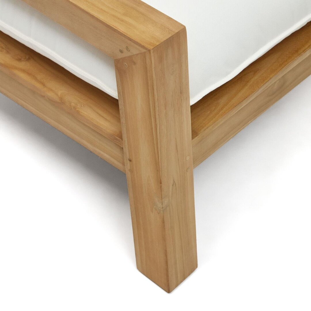 Kave Home FORCANERA - Outdoor Sessel - Weiß - Braun / Natur