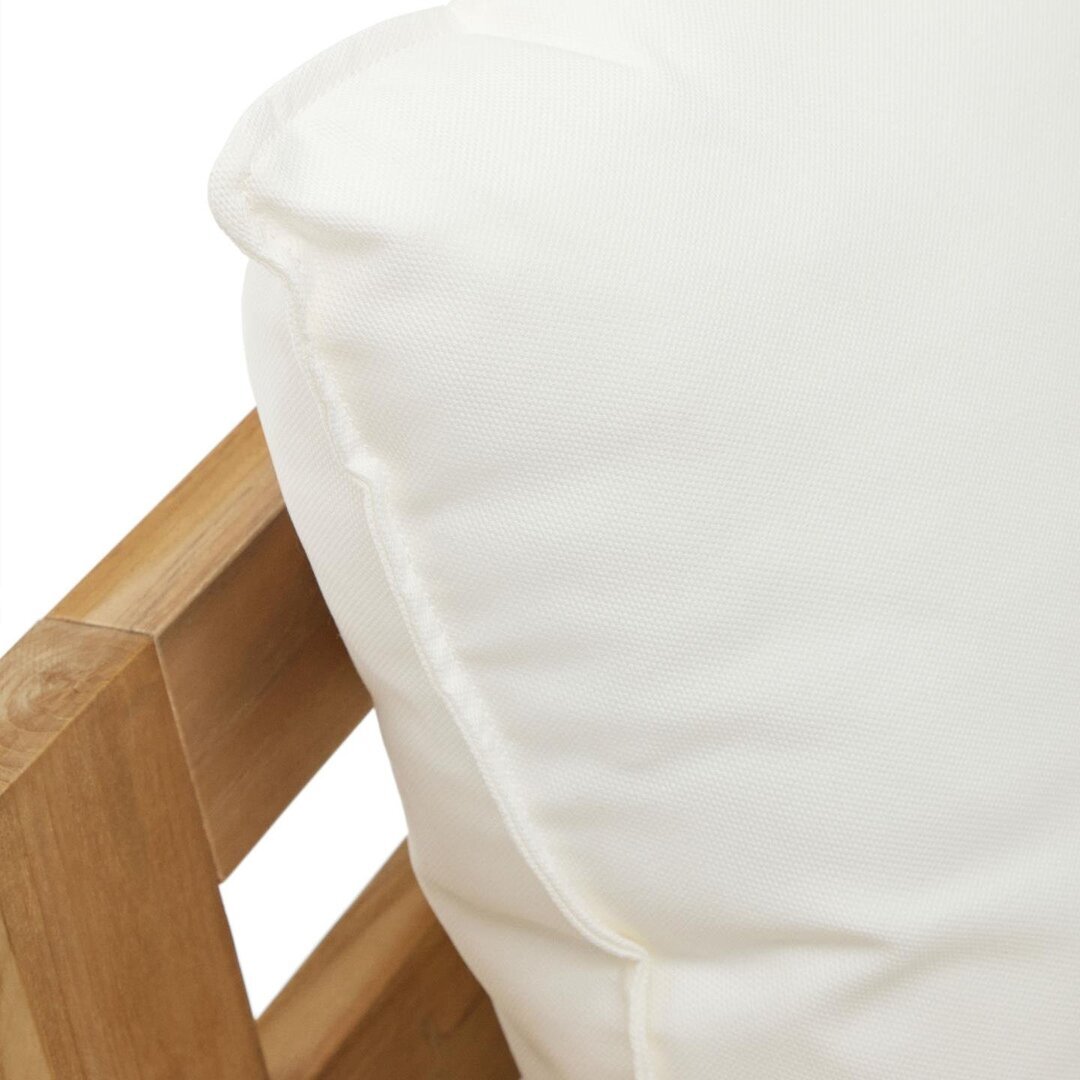 Kave Home FORCANERA - Outdoor Sessel - Weiß - Braun / Natur