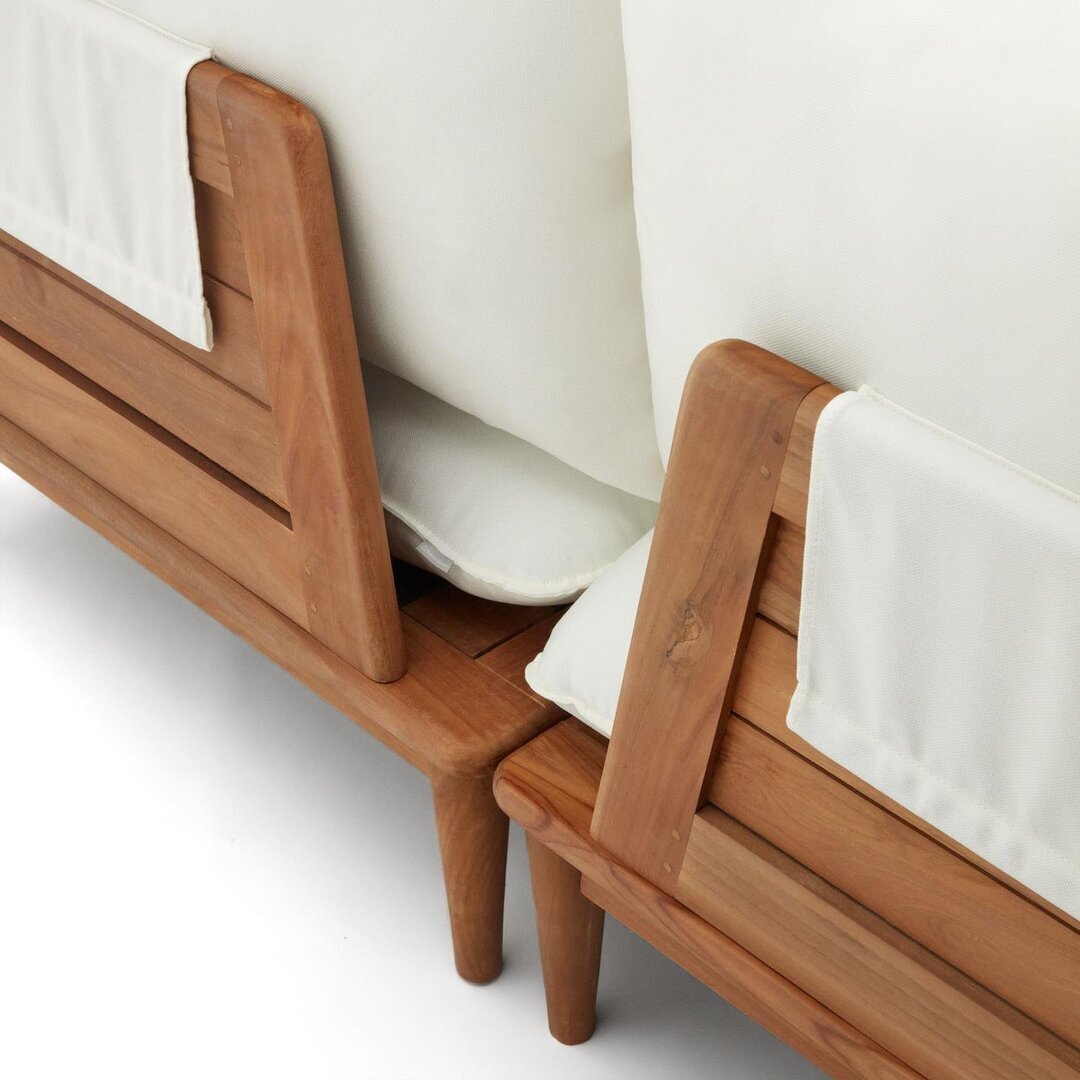 Kave Home PORTITXOL - Outdoor Ecksofa klein mit Couchtisch