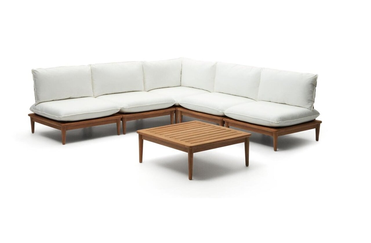 Kave Home PORTITXOL - Outdoor Ecksofa gross mit Couchtisch