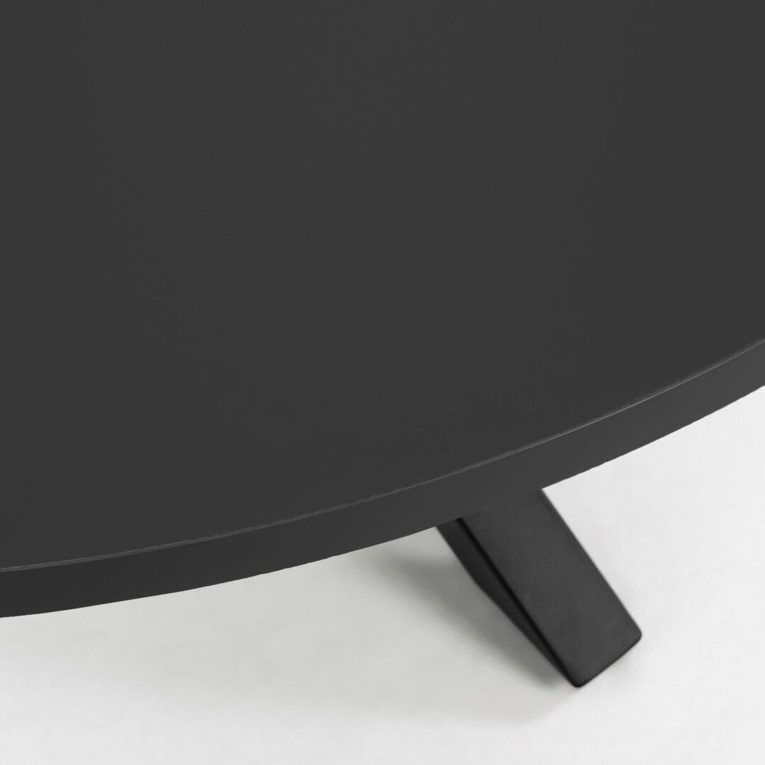 Kave Home ARGO - Tisch rund Ø 119 cm-Schwarz-Stahlbeine schwarz