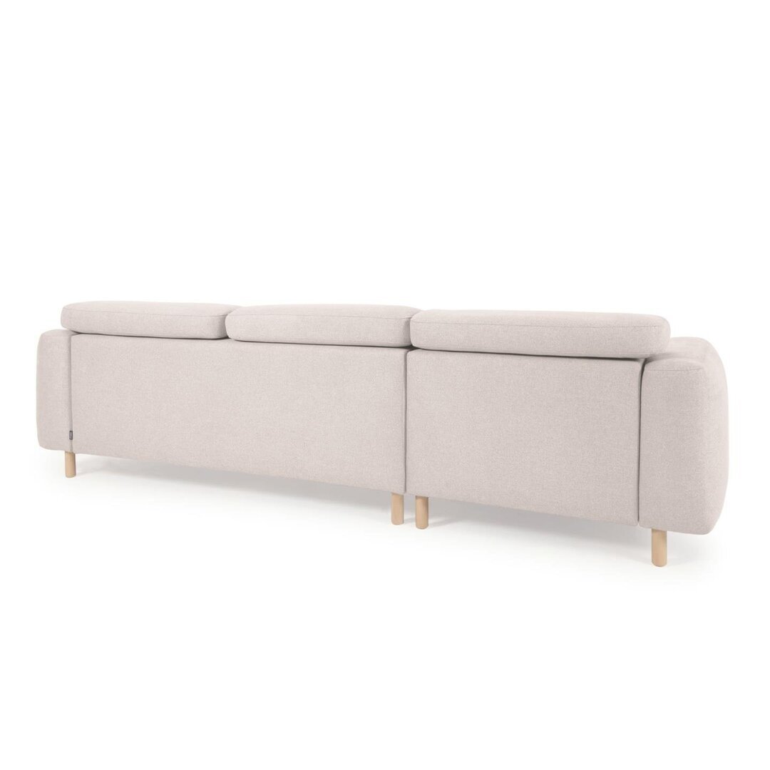 Kave Home SINGA - Sofa 3 Sitzer mit Chaiselongue - Weiss - Links