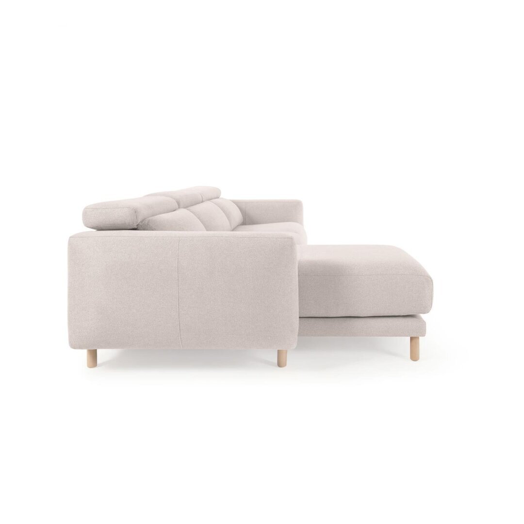 Kave Home SINGA - Sofa 3 Sitzer mit Chaiselongue - Weiss - Links