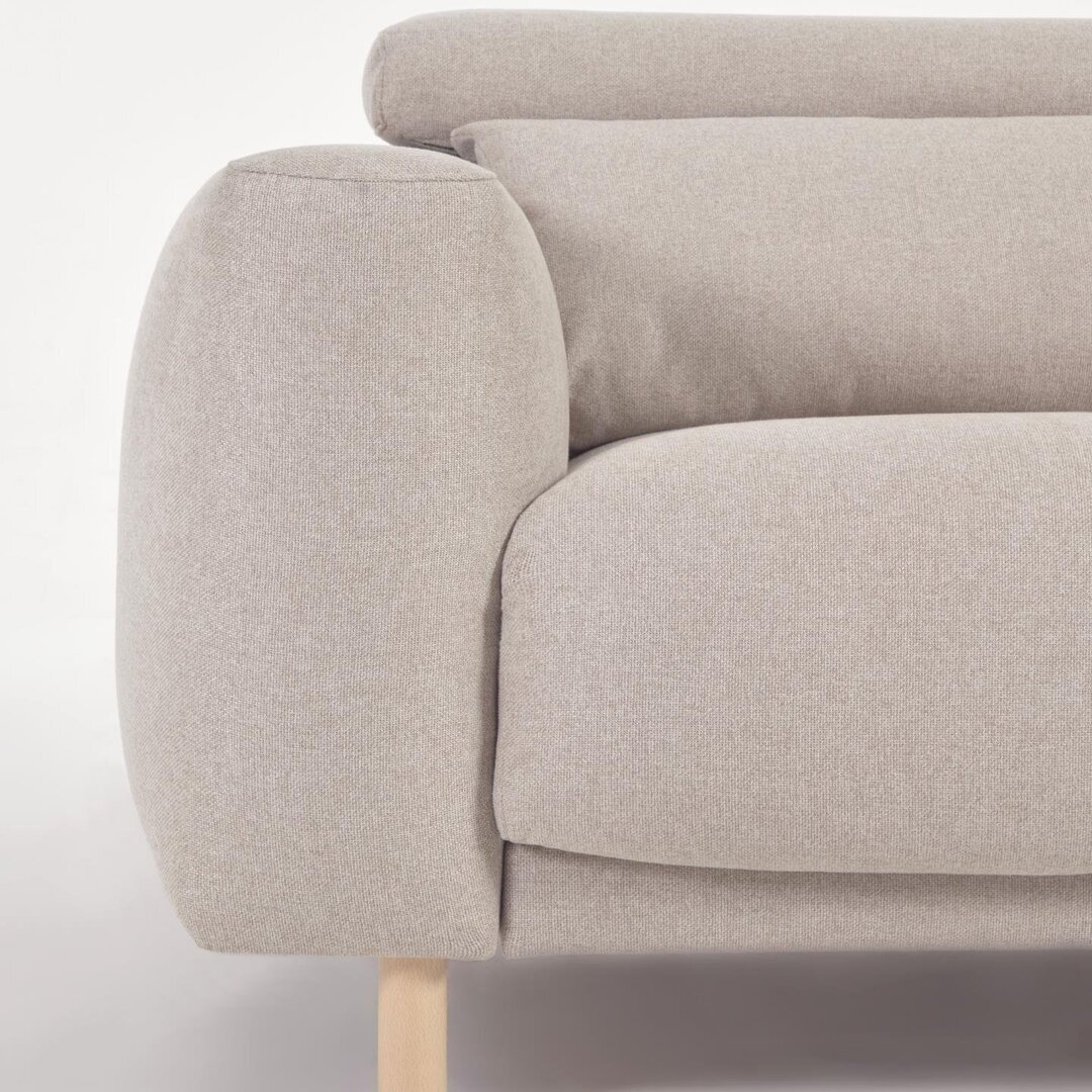 Kave Home SINGA - Sofa 3 Sitzer mit Chaiselongue - Beige - Rechts