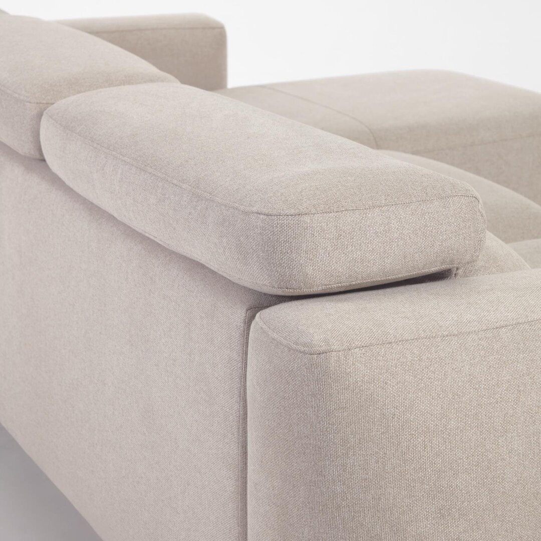 Kave Home SINGA - Sofa 3 Sitzer mit Chaiselongue - Beige - Rechts