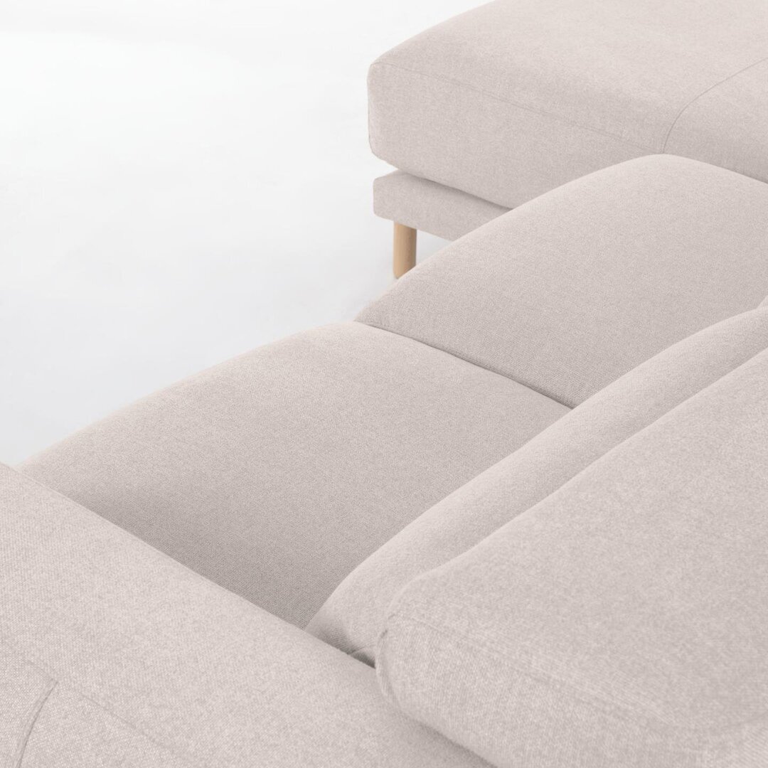 Kave Home SINGA - Sofa 3 Sitzer mit Chaiselongue - Weiss - Rechts
