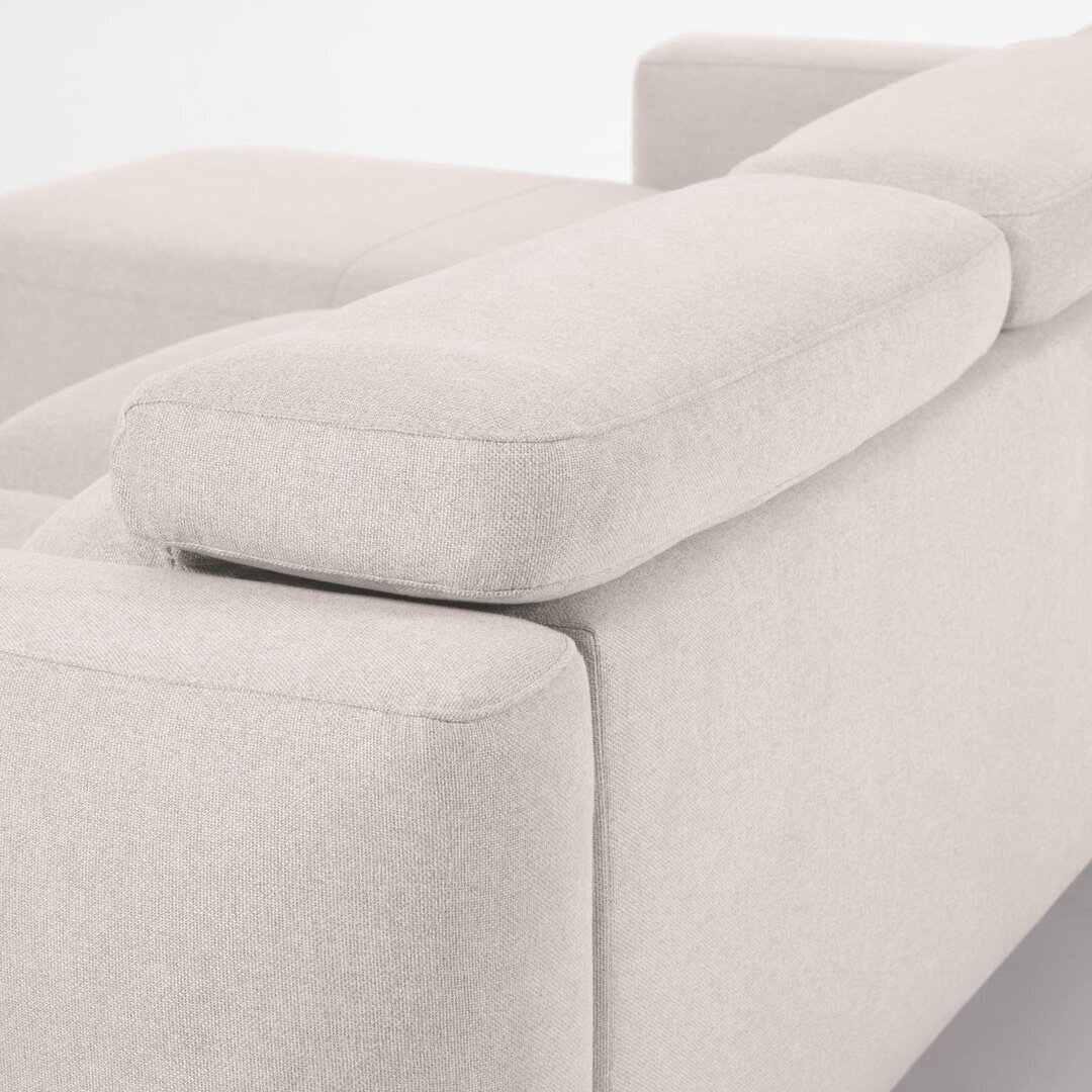 Kave Home SINGA - Sofa 3 Sitzer mit Chaiselongue - Weiss - Rechts