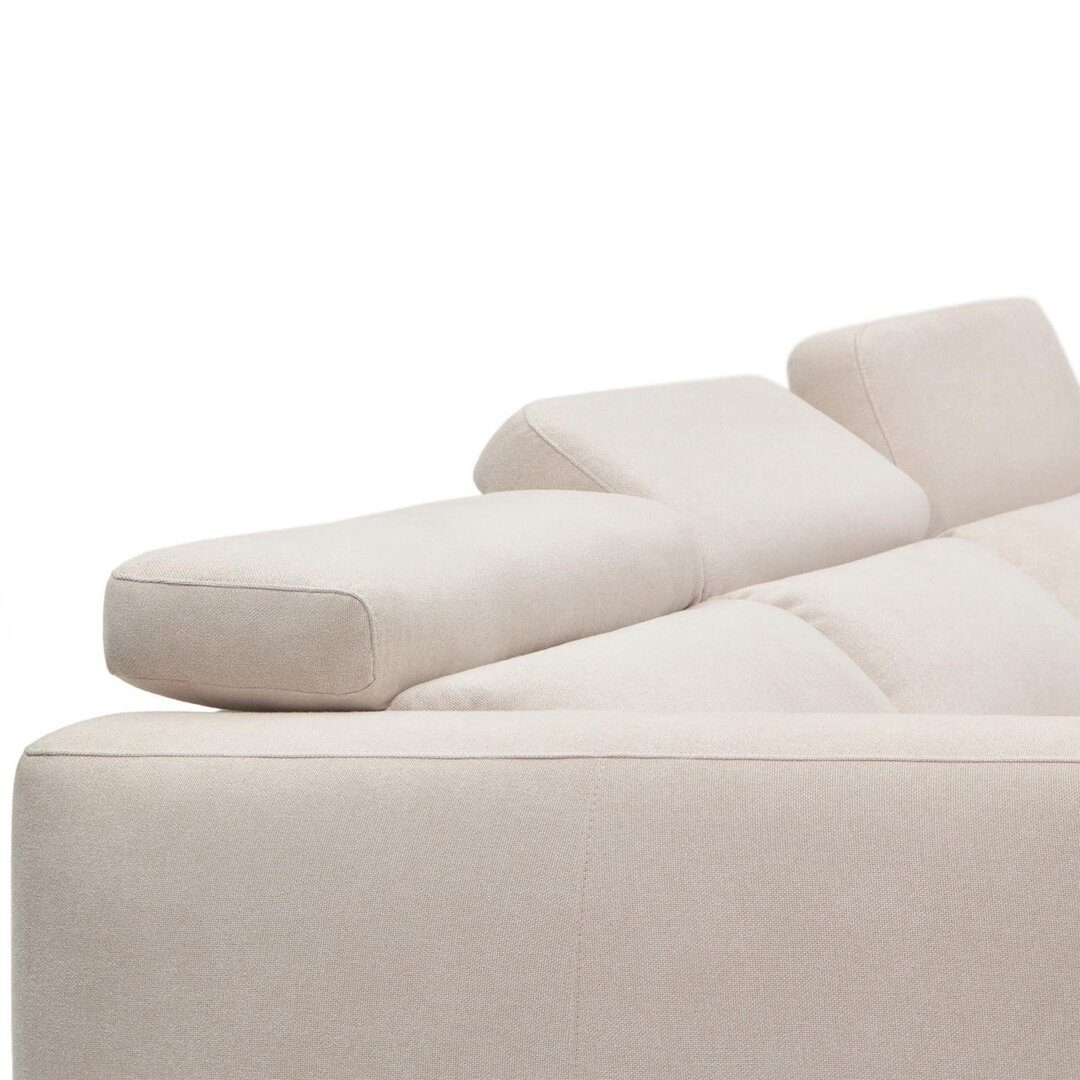 Kave Home SINGA - Sofa 3 Sitzer mit Chaiselongue - Weiss - Links