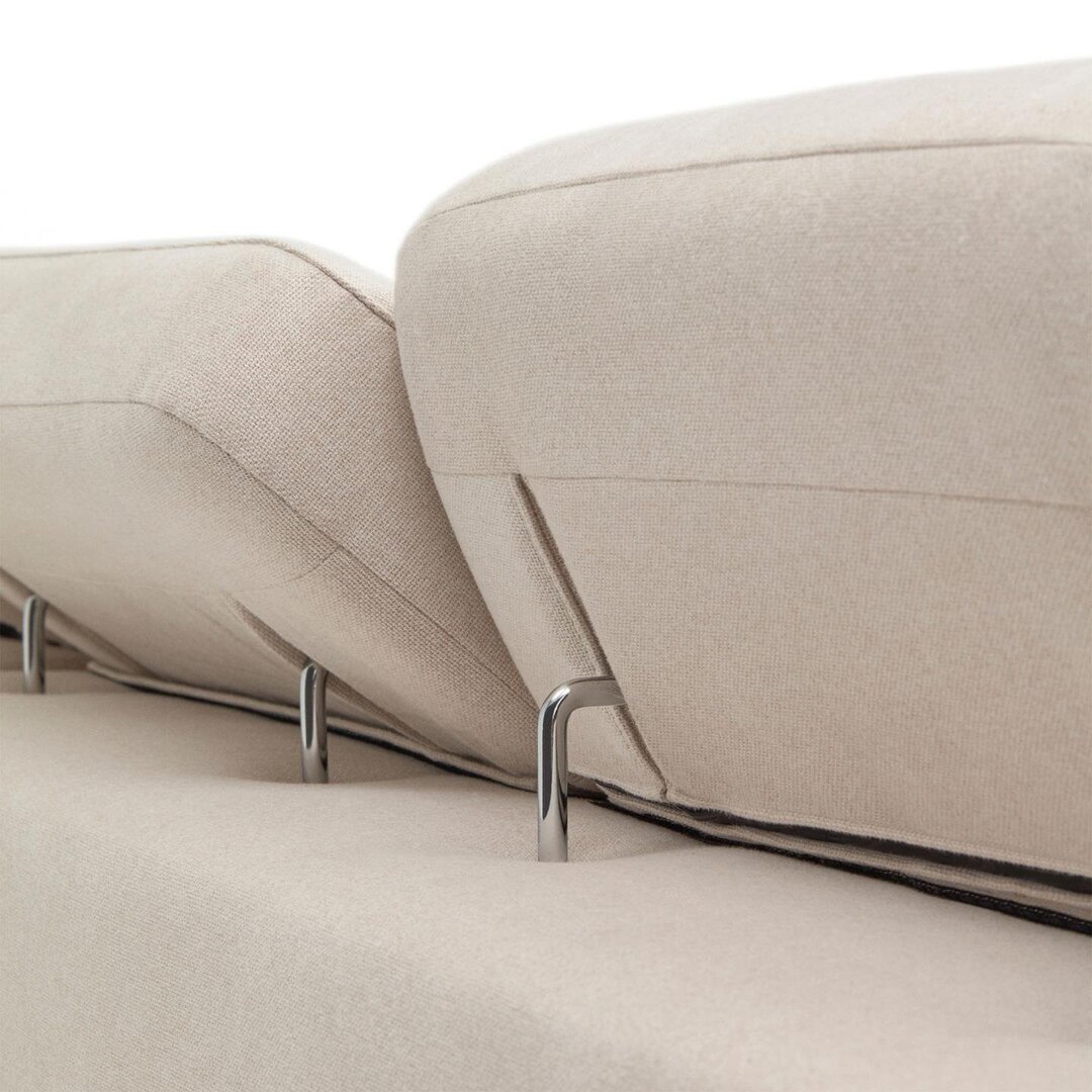 Kave Home SINGA - Sofa 3 Sitzer mit Chaiselongue - Weiss - Links