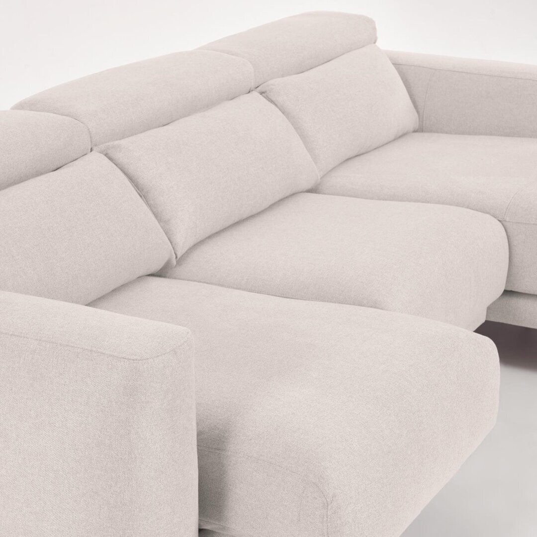 Kave Home SINGA - Sofa 3 Sitzer mit Chaiselongue - Weiss - Links