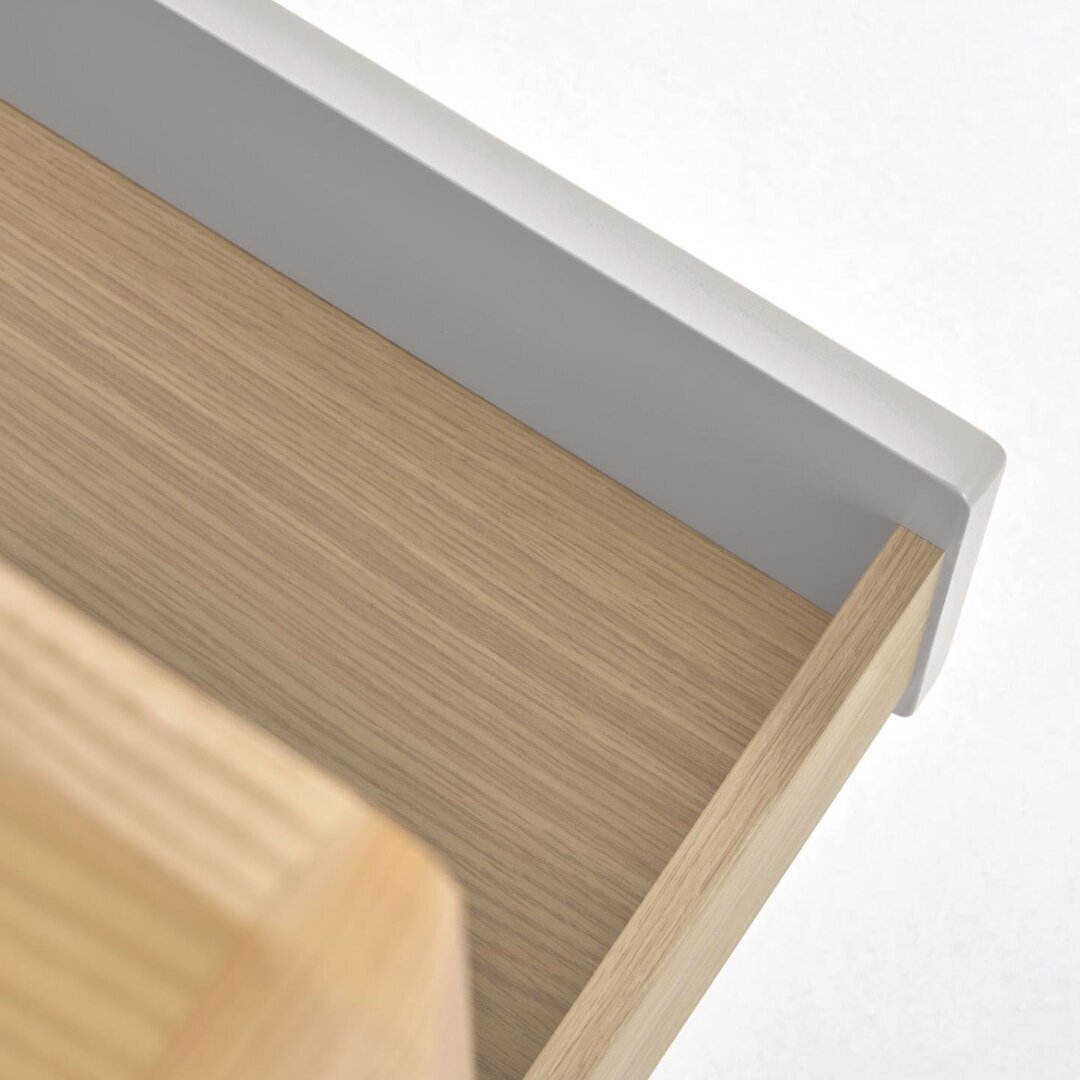 Kave Home ANIELLE - Kommode 99 x 78 cm-Natur, Grau