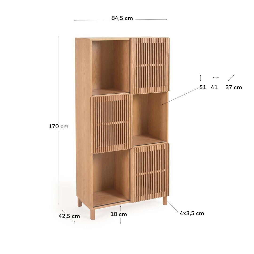 Kave Home BEYLA - Regal 85 x 170 cm-Natur