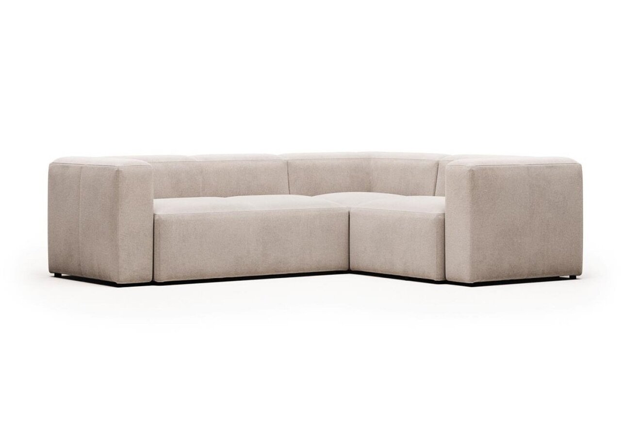 Kave Home BLOK - Ecksofa 3 Sitzer-Beige