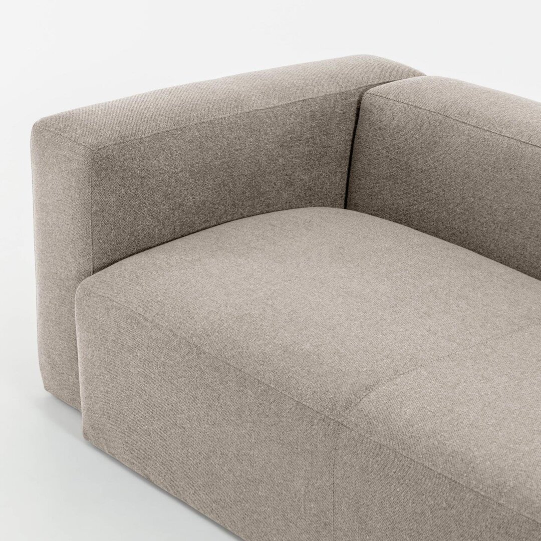 Kave Home BLOK - Ecksofa 3 Sitzer-Beige