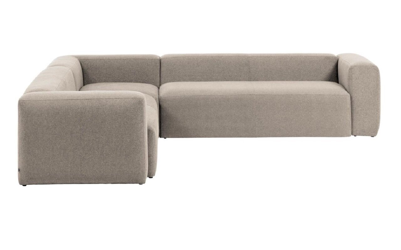 Kave Home BLOK - Ecksofa 6 Sitzer-Beige