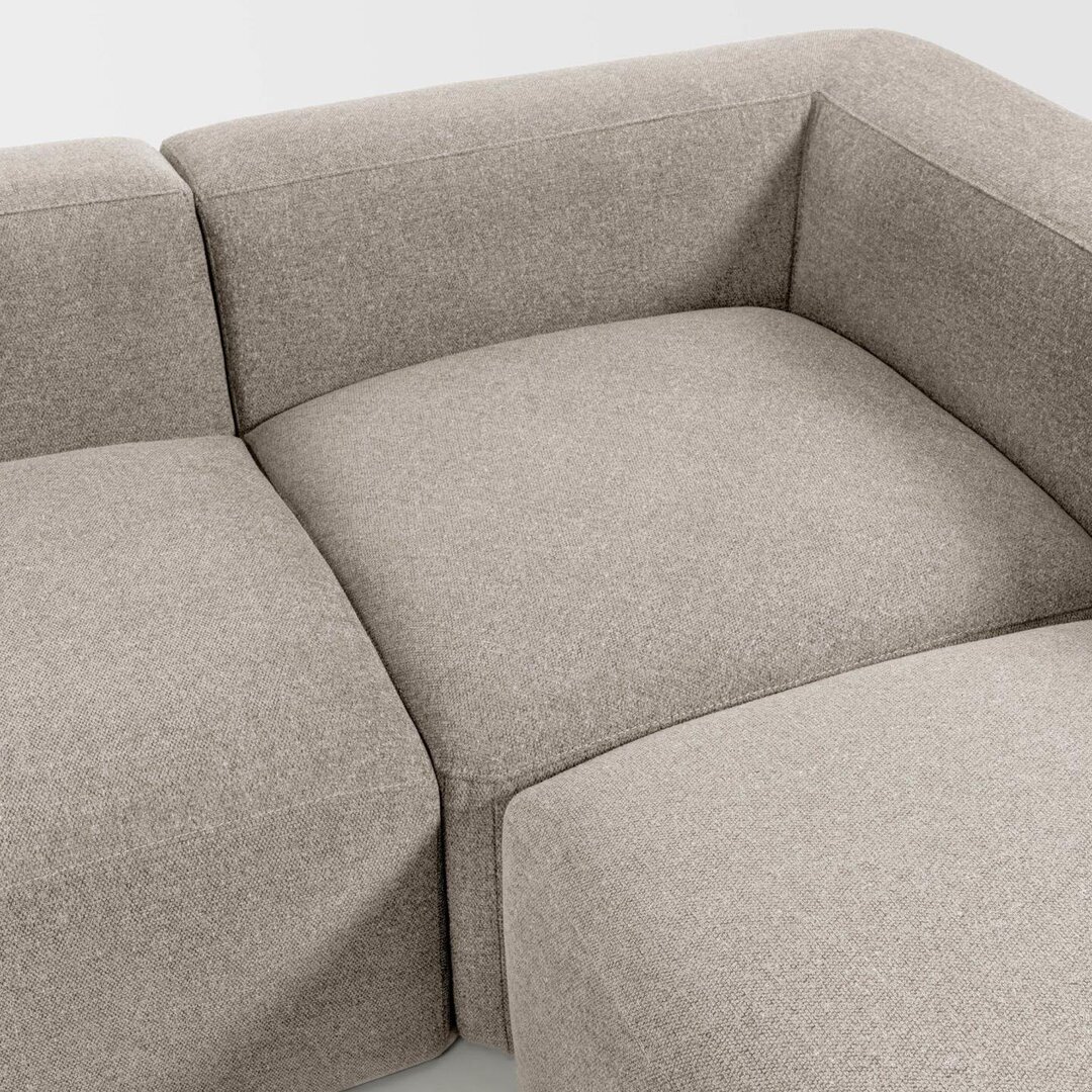 Kave Home BLOK - Ecksofa 6 Sitzer-Beige