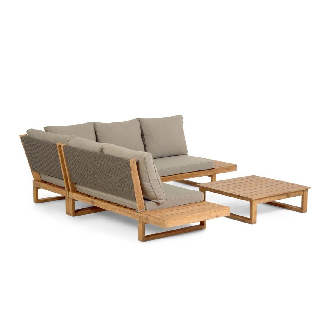 Kave Home FLAVIINA - Outdoor Ecksofa Akazienholz