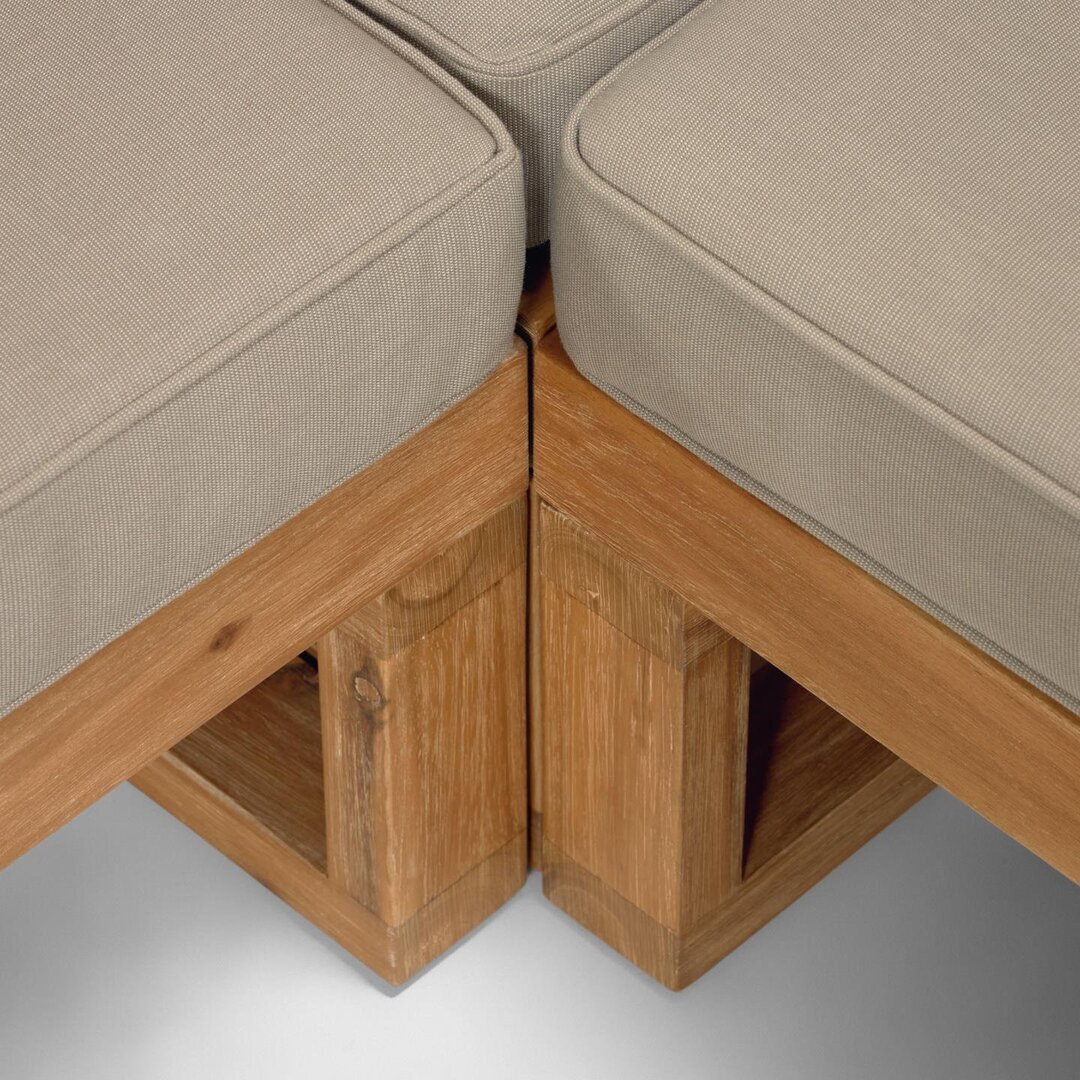 Kave Home FLAVIINA - Outdoor Ecksofa Akazienholz