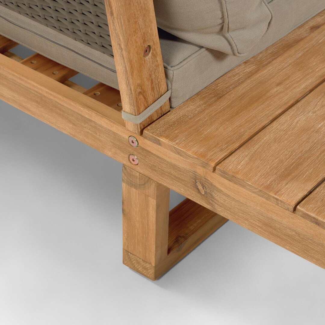Kave Home FLAVIINA - Outdoor Ecksofa Akazienholz