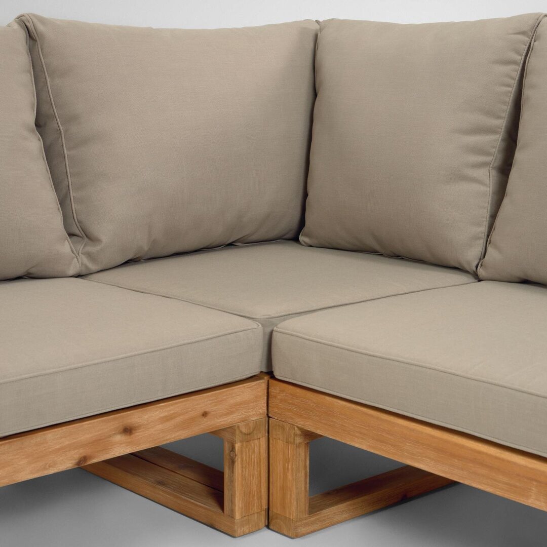 Kave Home FLAVIINA - Outdoor Ecksofa Akazienholz