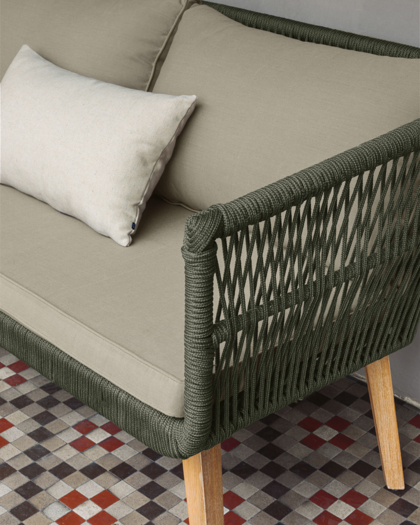 Kave Home INTI - Gartensofa mit 2 Sesseln