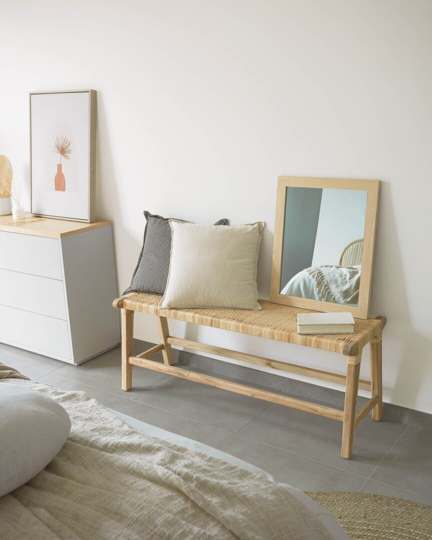 Kave Home BEIDA - Sitzbank Teakholz 120 cm