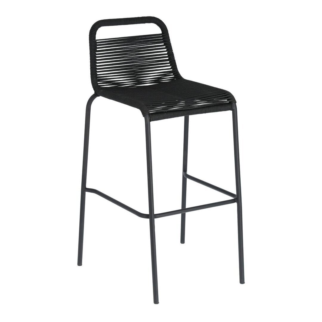 Kave Home LAMBTON - Outdoor Barhocker 4er Set - Preis pro Hocker - Schwarz - H 100 x B 53 x T 53cm