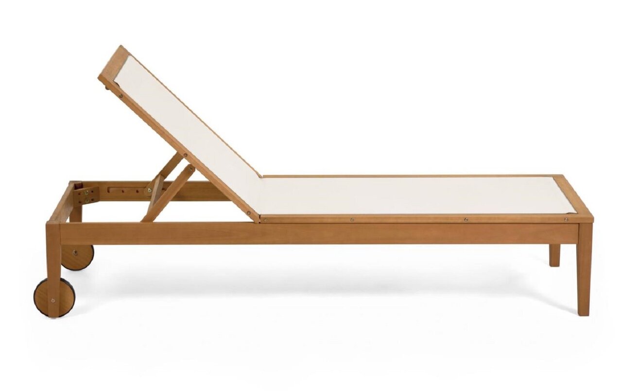 Kave Home CATERIN - Sonnenliege Eukalyptusholz - Beige