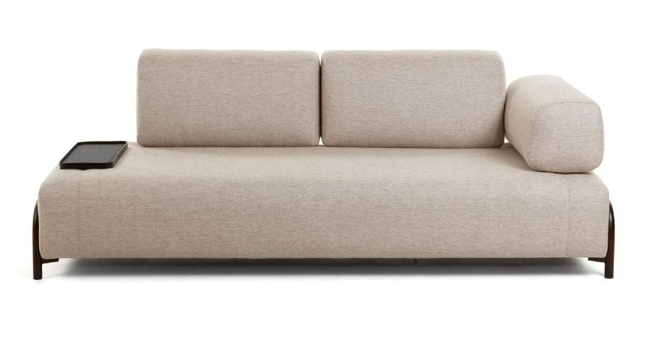 Kave Home COMPO - Sofa 3 Sitzer mit Tablett - 232 cm