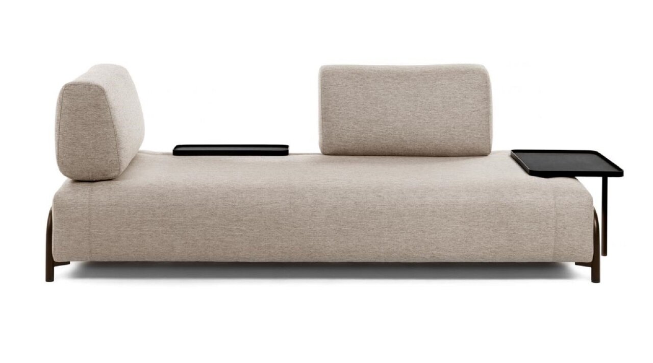 Kave Home COMPO - Sofa 3 Sitzer mit Tablett - 232 cm
