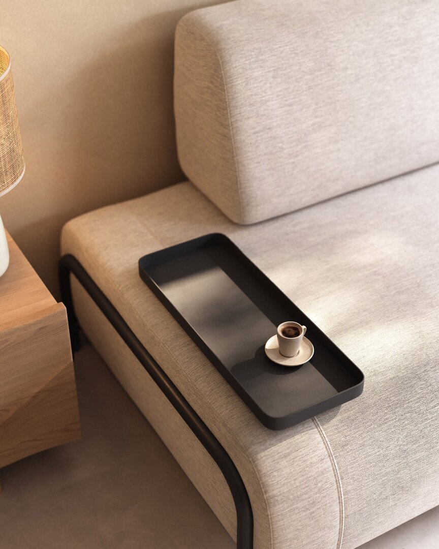 Kave Home COMPO - Sofa 3 Sitzer mit Tablett