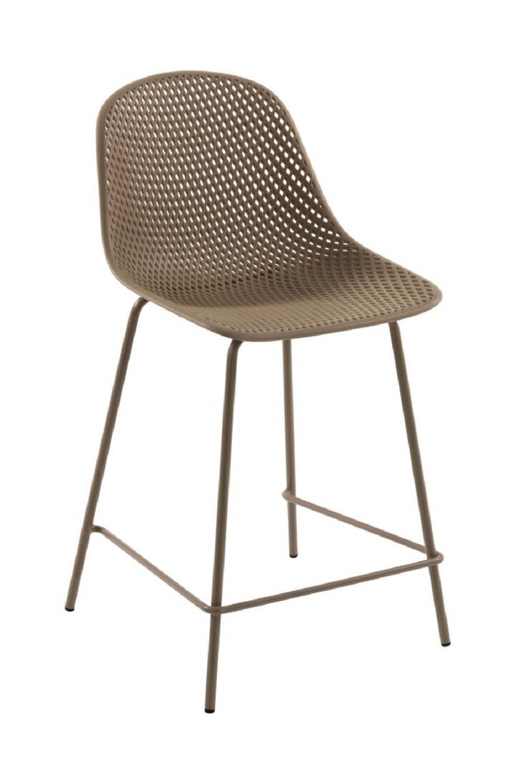 Kave Home QUINBY - Outdoor Barhocker 4er Set - Preis pro Hocker - Beige - H 97 x B 49 x T 49 cm