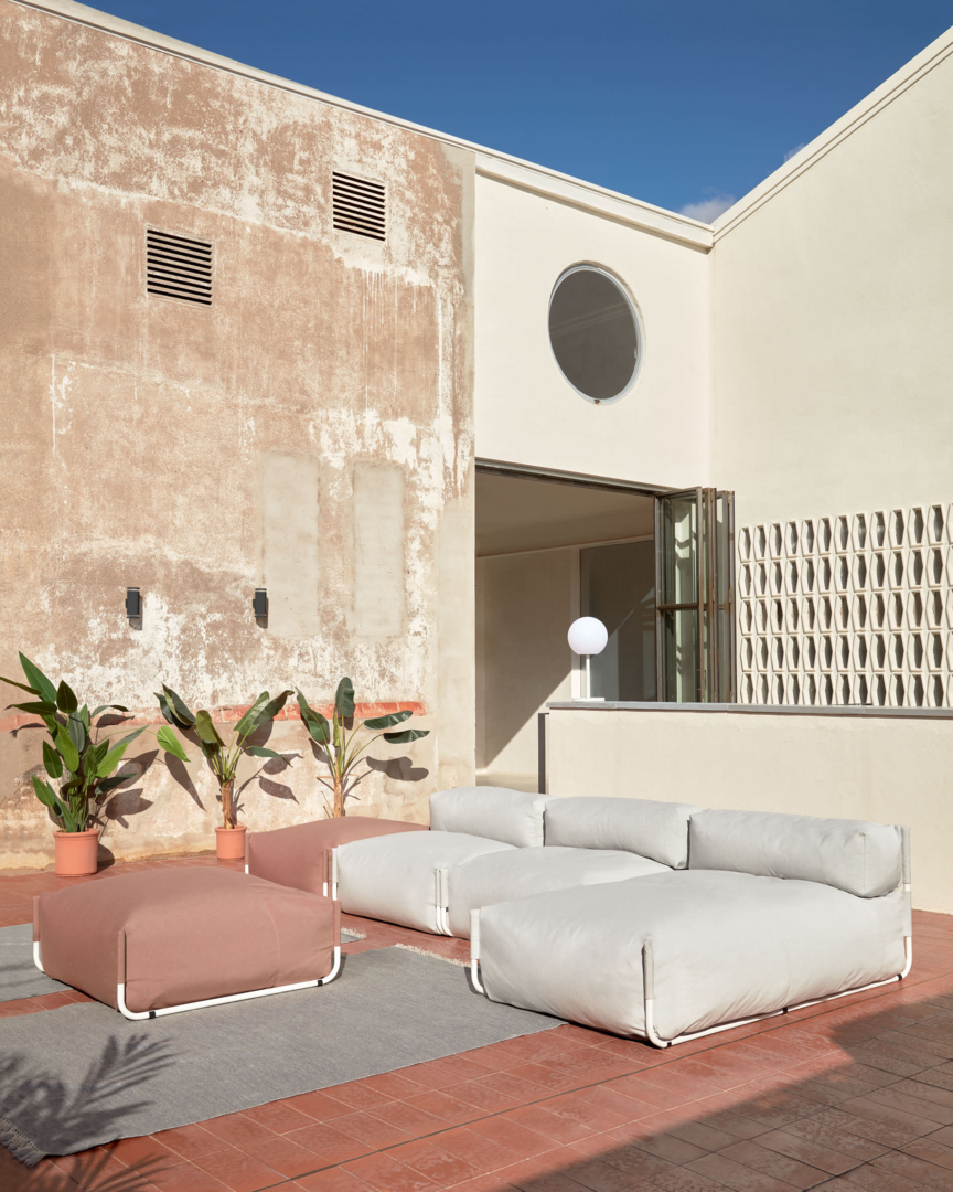 Kave Home SQUARE - Outdoor Modularsofa lang 165x101cm