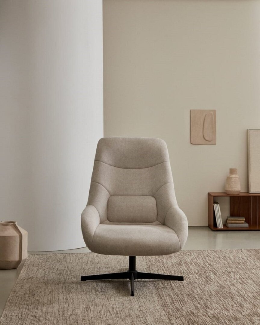 Kave Home CELIDA - Drehsessel mit Chenille Bezug