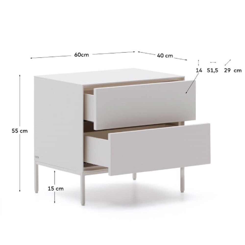 Kave Home VEDRANA - Nachttisch 60 x 55 cm