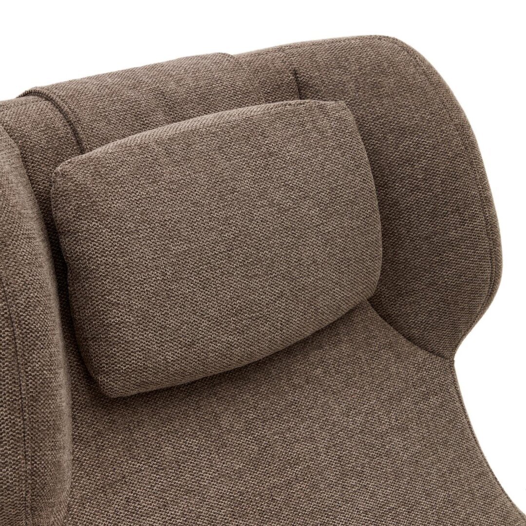 Kave Home ZALINA - Drehsessel mit Chenille Bezug: Braun, Schwarz